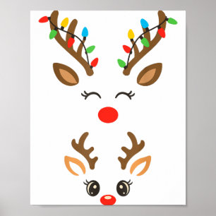 Poster Roupas de Natal Gravidez Rena Luzes de Natal Nova
