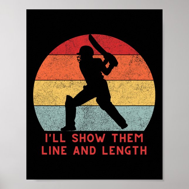 Poster Roupas de Presentes Engraçados de Críquete Inglate (Frente)