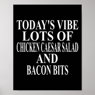 Poster Roupas de Salada Caesar de Frango Grande Con Bits