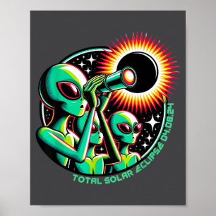 Poster Roupas engraçadas de alienígena eclipse solar tota