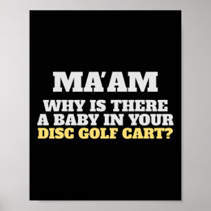 Poster Roupas Engraçadas de Golfe de Disco Senhora Por Qu