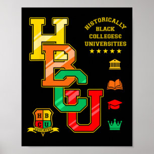Poster Roupas Hbcu Faculdades Historicamente Negras Unive