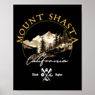 Poster Roupas Retro Vintage Mount Shasta - Mount Shasta