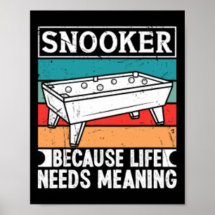 Poster Roupas Snooker Para Os Homens Porque A Vida Precis