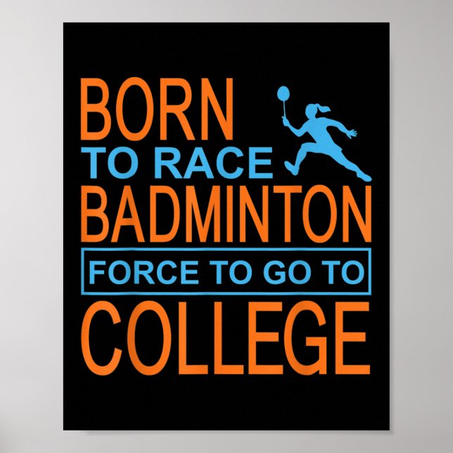 Poster Roupas Universitárias de Badminton Shuttle  (Frente)