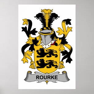 Póster Rourke Family Crest