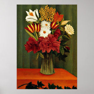 Poster Rousseau - Buquê de Flores com uma Divisão de Iv