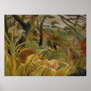 Póster Roussequ Arte Tropical de Tigres