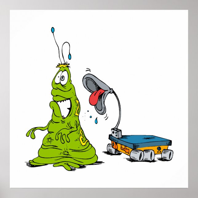 Póster Rover arrasando marciano (Frente)