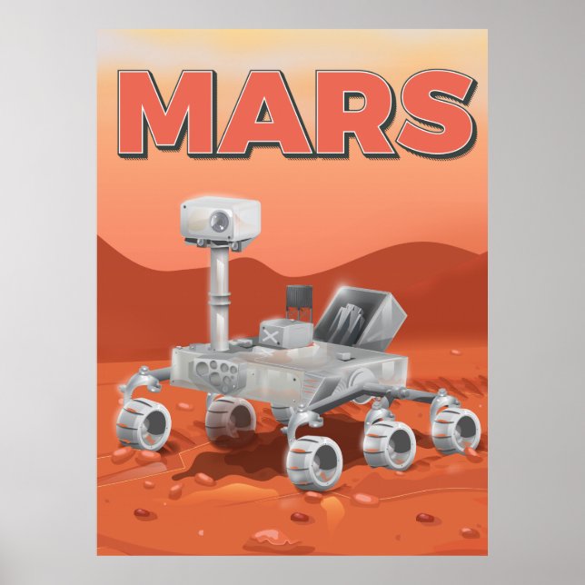 Póster Rover de exploração de Mars (Frente)