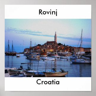 Póster Rovinj Harbour, Croácia
