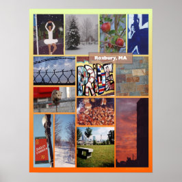 Poster Roxbury, colagem de fotos do MÃE