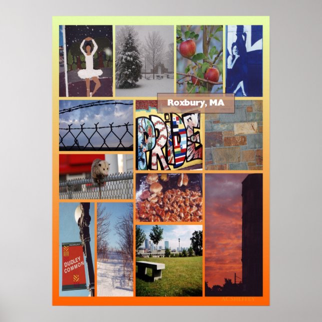 Poster Roxbury, colagem de fotos do MÃE (Frente)