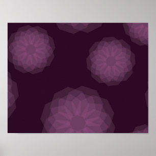 Poster Roxo, abstrato floral simples moderno legal, na