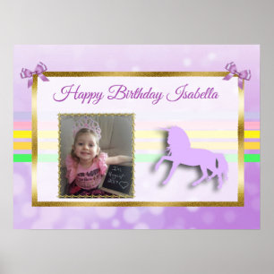 Poster Roxo bonito bandeira personalizada do arco-íris d