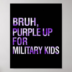Poster Roxo Bruh Para o Mês das Crianças Militares Mês da