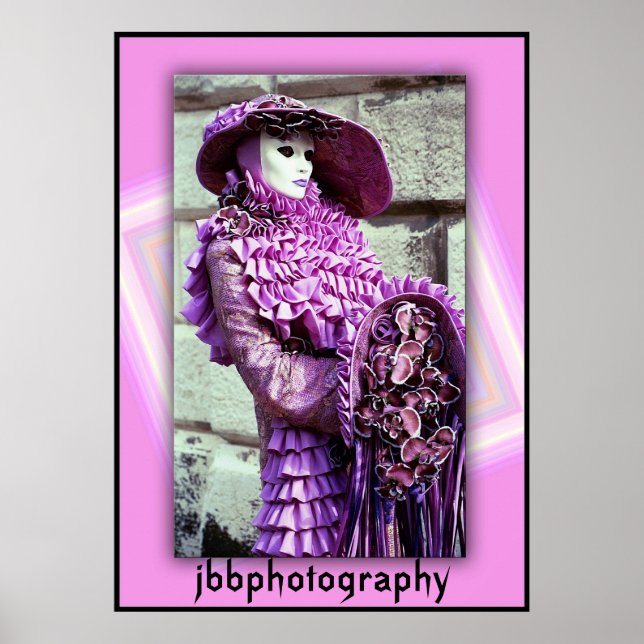 Poster roxo carnavalesco (Frente)