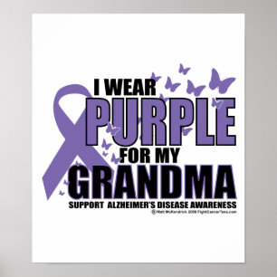Poster Roxo de Alzheimers para a AVÓ