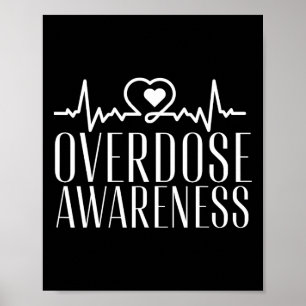 Poster Roxo de Consciência sobre Overdose