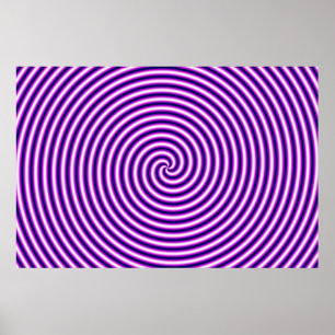 Póster Roxo de Hypno da ilusão óptica