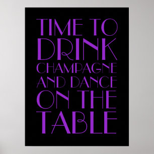 Poster roxo do partido dos Flappers da dança