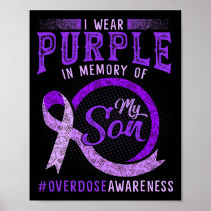 Poster Roxo Em Memória De Meu Filho Sobrevivente de Overd