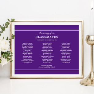 Poster Roxo Em Memória De Nossa Reunião De Colaboração