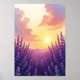 Poster Roxo etéreo - Download digital de 4.000 Lavandas