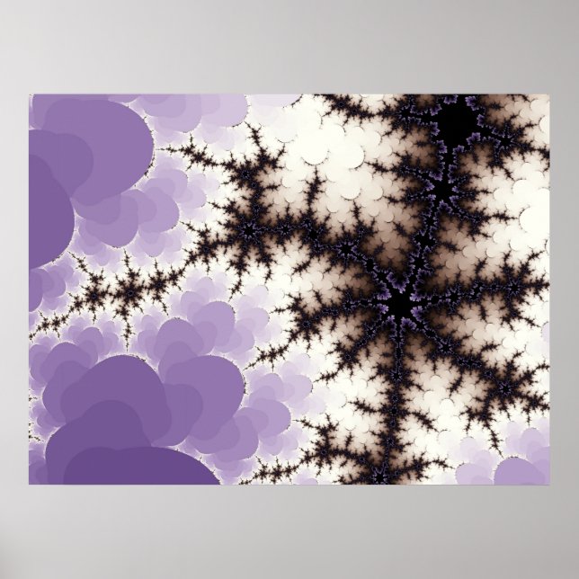 Póster Roxo Fractal (Frente)