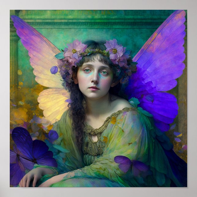 Poster Roxo Green Fairy Fantasy Art (Frente)