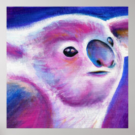 Poster Roxo Koala encara arte bicho-da-mania