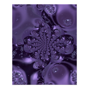 Póster Roxo Líquido Roxo Elegante