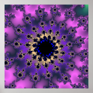 Poster roxo metálico feito sob encomenda do olho