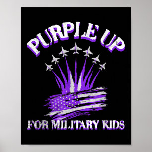 Poster Roxo Para Crianças Militares Crianças Americanas D
