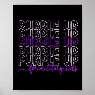 Poster Roxo Para Crianças Militares Filho Militar Mês B