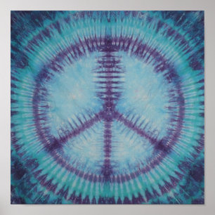 Póster Roxo - Sinal de Paz Tie Dye