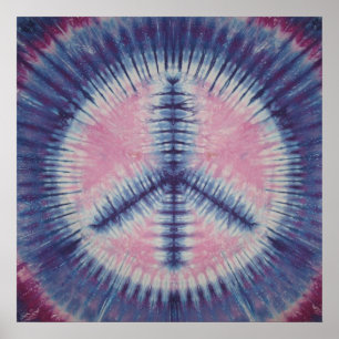 Póster Roxo - Sinal de Paz - Tie Dye