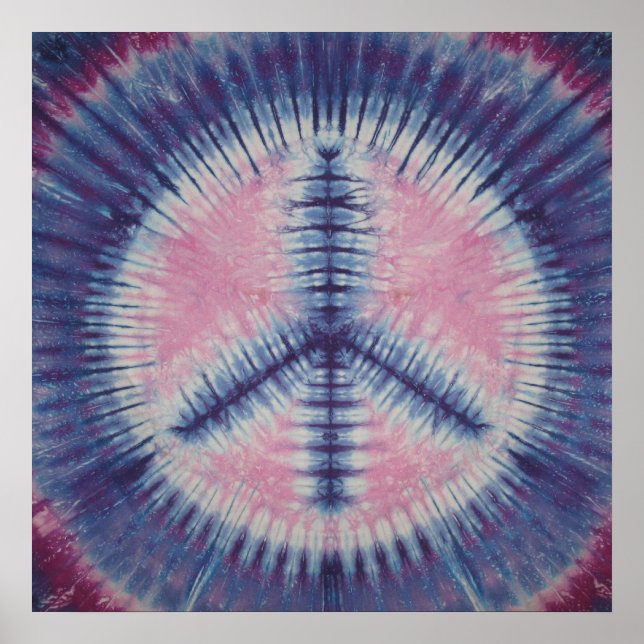 Póster Roxo - Sinal de Paz - Tie Dye (Frente)