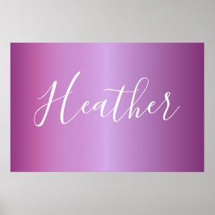 Poster Roxo Violeta & Letra Branca Personalizada