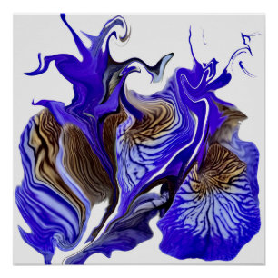 Póster Roxos De Flor Roxo Iris