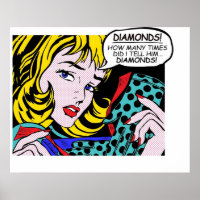 Roy Lichtenstein Quic Art Girl com luvas