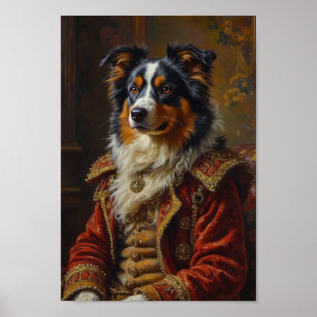 Poster Royal Australian Shepherd Portrait (Frente)