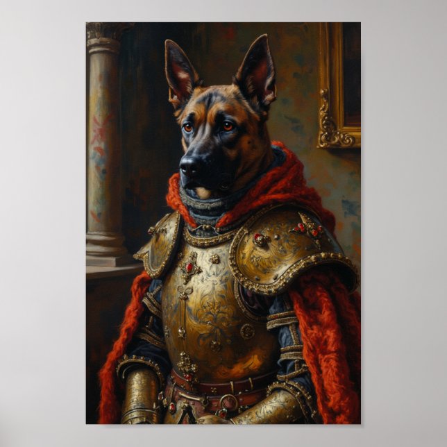 Poster Royal Belgian Malinois Portrait (Frente)