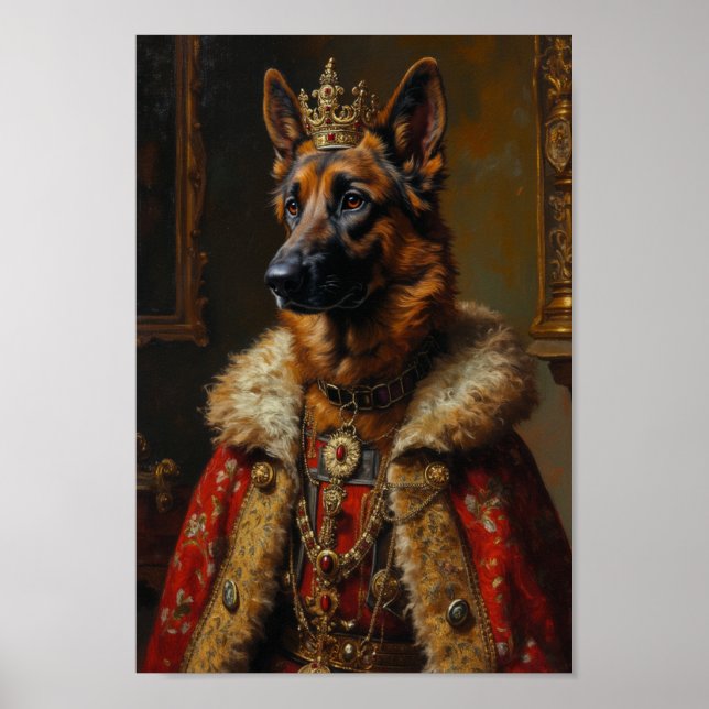 Poster Royal Belgian Shepherd Portrait (Frente)
