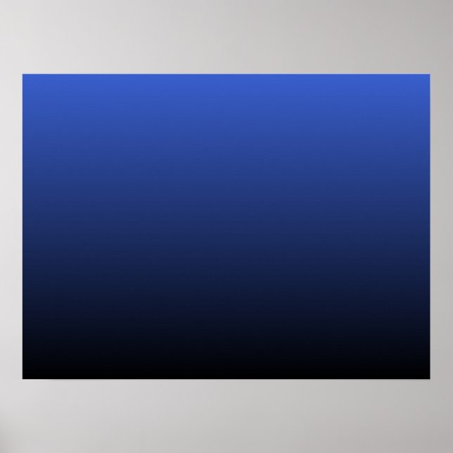 Póster Royal Blue Black Ombre (Frente)