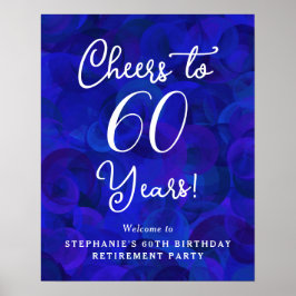 Poster Royal Blue Cheers para 60 anos de aposentadoria de