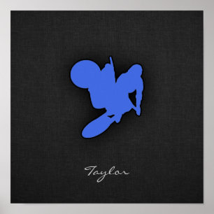 Póster Royal Blue Motocross