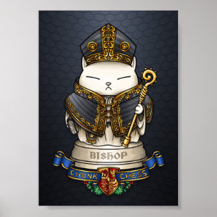 Poster Royal Cat Chess Bishop Piece