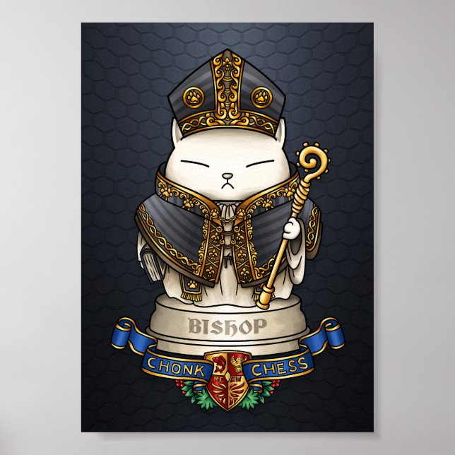 Poster Royal Cat Chess Bishop Piece (Frente)