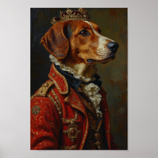 Poster Royal English Foxhound Portrait (Frente)